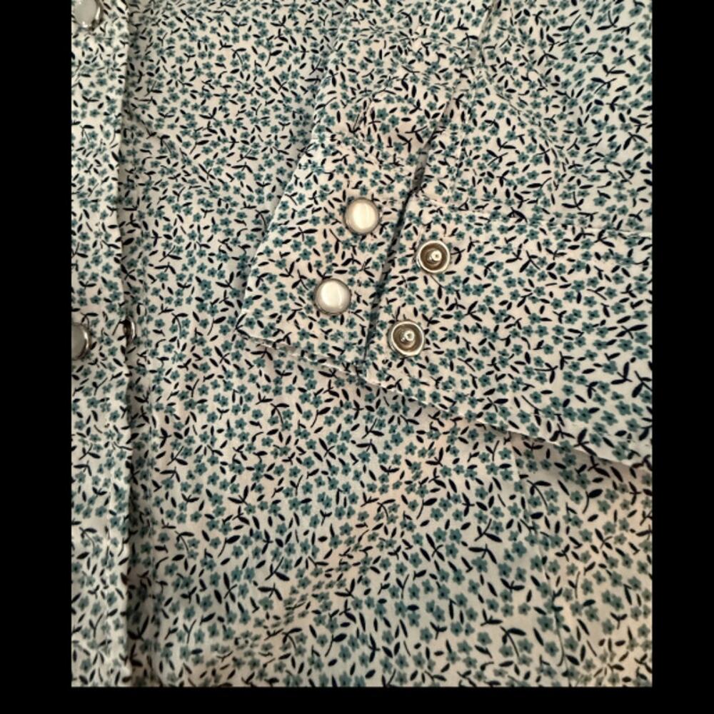 Rodeo Clothing Co Floral Pearl Snap Western Button Down Shirt Women 2XL - Picture 4 of 5